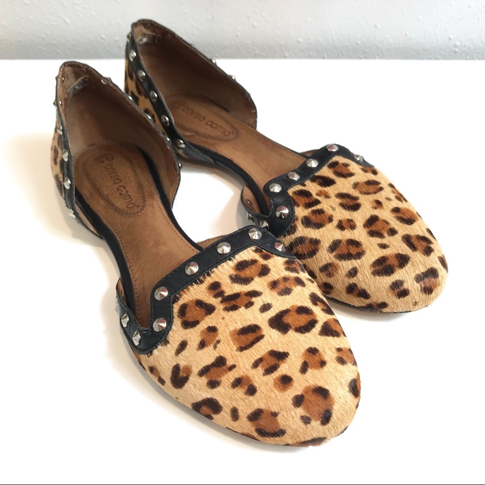 Corso Como D'Orsay Animal Print Flats Size 7